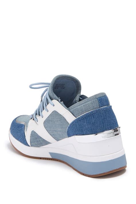 michael kors blau weiß sneaker|michael kors blue tennis shoes.